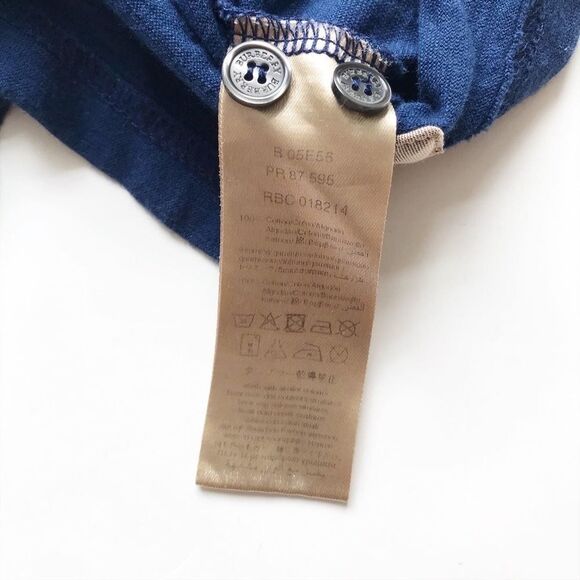 Burberry navy blue polo t-shirt VGUC 12 months - Picture 8 of 9